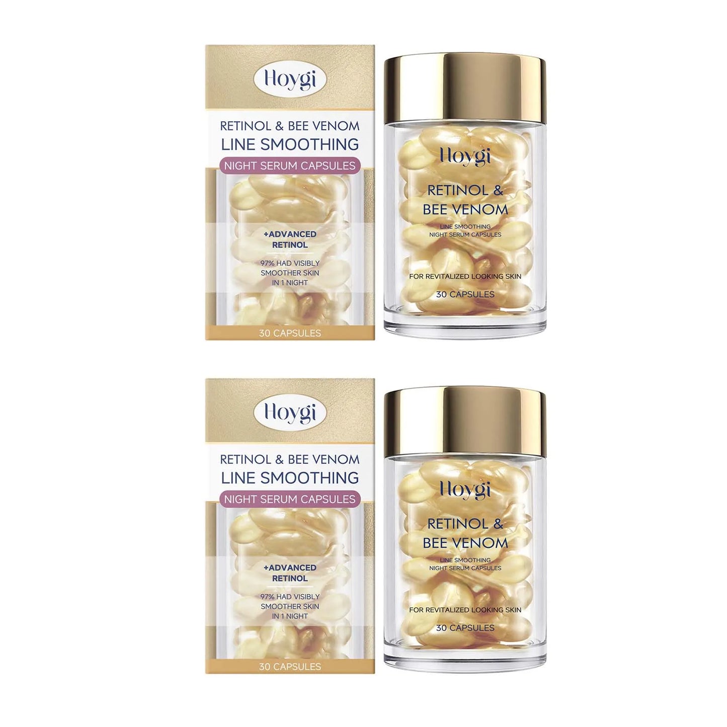 Retinol & Bee Venom Anti-Aging Night Serum Capsules (30 ct)