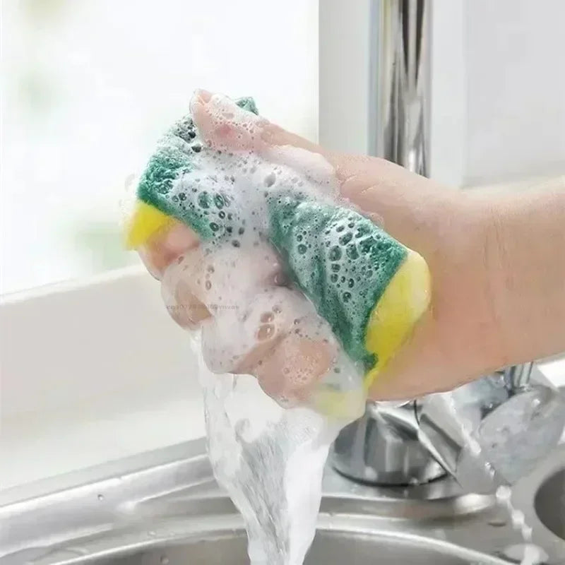 Double-Sided Magic Dish Sponge Scrubber Set | Kitchen Cleaning