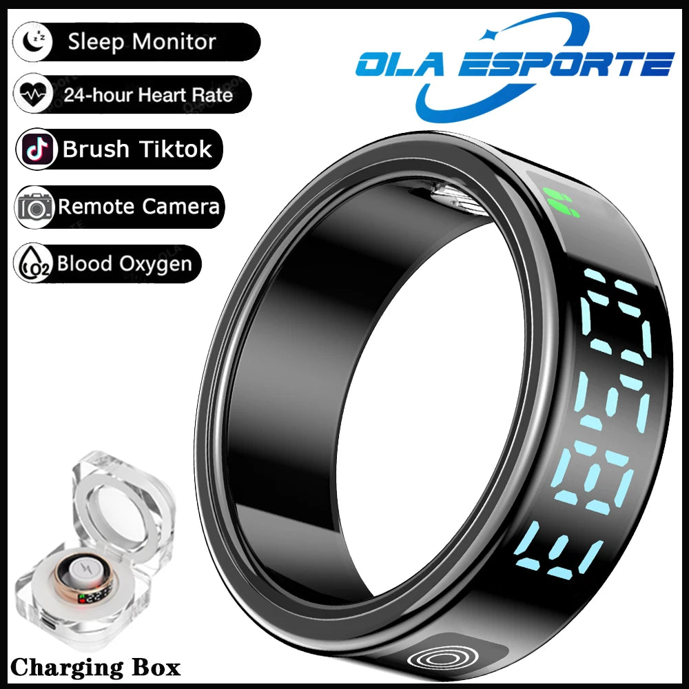Smart Ring with Display – Heart Rate, Sleep & Activity Tracker