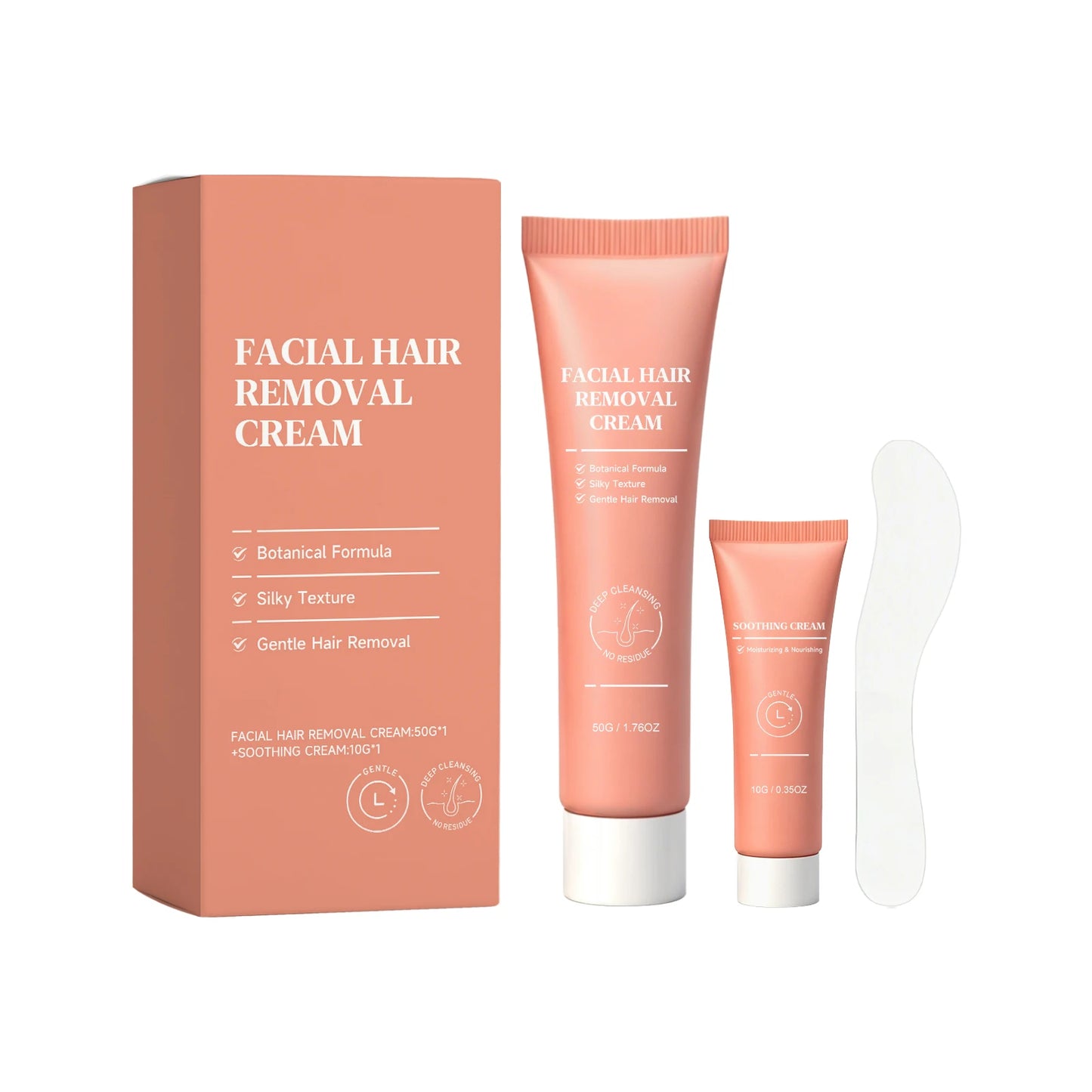 Facial Hair Removal Cream & Soothing Repair Kit | Women