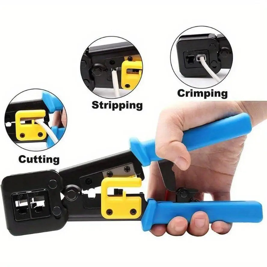 Crimping Tool Ethernet Crimper Cat6 Cat5 Cat5e RJ45 Pass Through