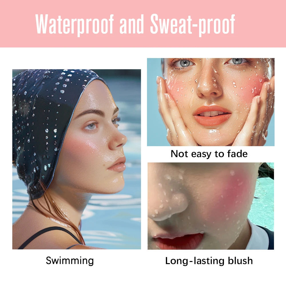 Single Color Butter Blush Matte Natural Cheek Tint Waterproof Face Contouring Cosmetics Blush Powder Face Soft Female Makeup Peaceful Pleasures Health and Wellness