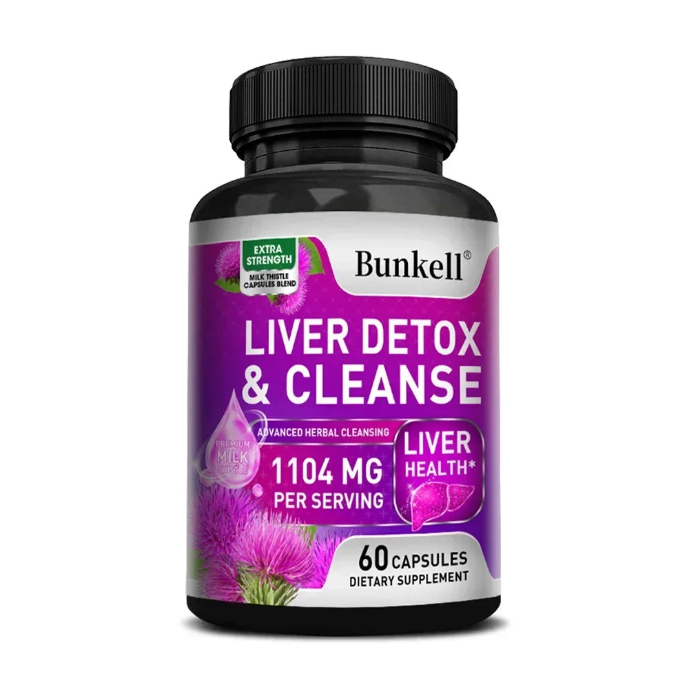 Natural Milk Thistle Supplement - Beet Root, Artichoke, Support Detoxification, Liver Cleanse Repair and Nourishing, Antioxidant Peaceful Pleasures Health and Wellness 60 count-1 bottle