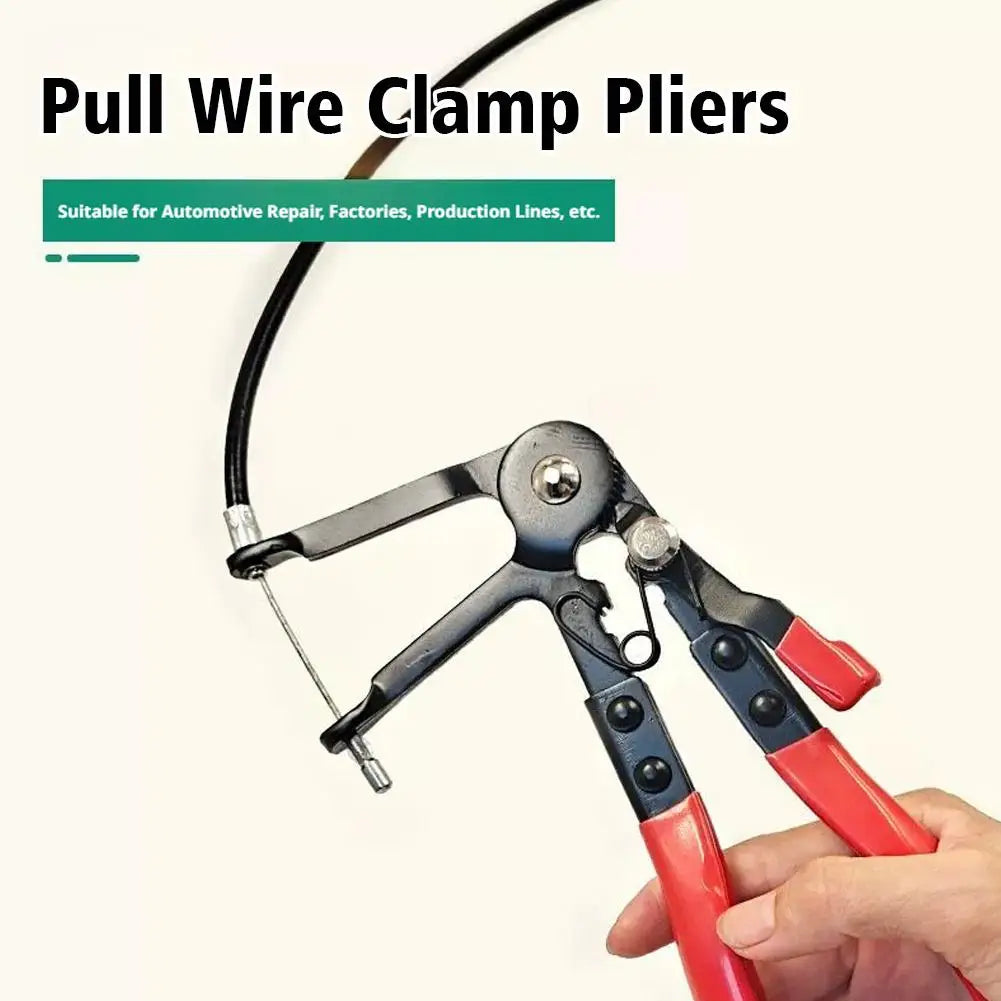 1Pcs Clamping Pliers Flexible Cable Hose Clamp Pliers Long Reach Wire-Shielded Hose Clamp Tool Auto Repair Tools for Car Engine Peaceful Pleasures Health and Wellness
