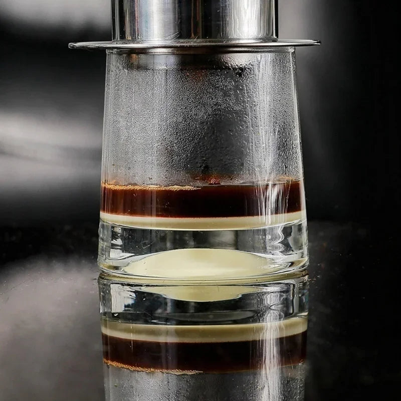 Vietnamese Phin Coffee Filter – Stainless Steel Drip Coffee Maker for 1-2 Cups