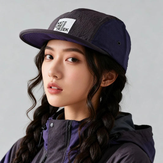 Korean Baseball Cap – Sun Protection Quick-Dry Unisex Flat Brim Baseball Cap Peaceful Pleasures Health and Wellness PURPLE