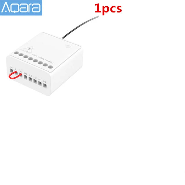 Aqara Two-way Control Module Wireless Relay Switch Controller 2 Channels Work For Mi Home App HomeKit Smart Timer Peaceful Pleasures Health and Wellness 1 Pcs China Mainland