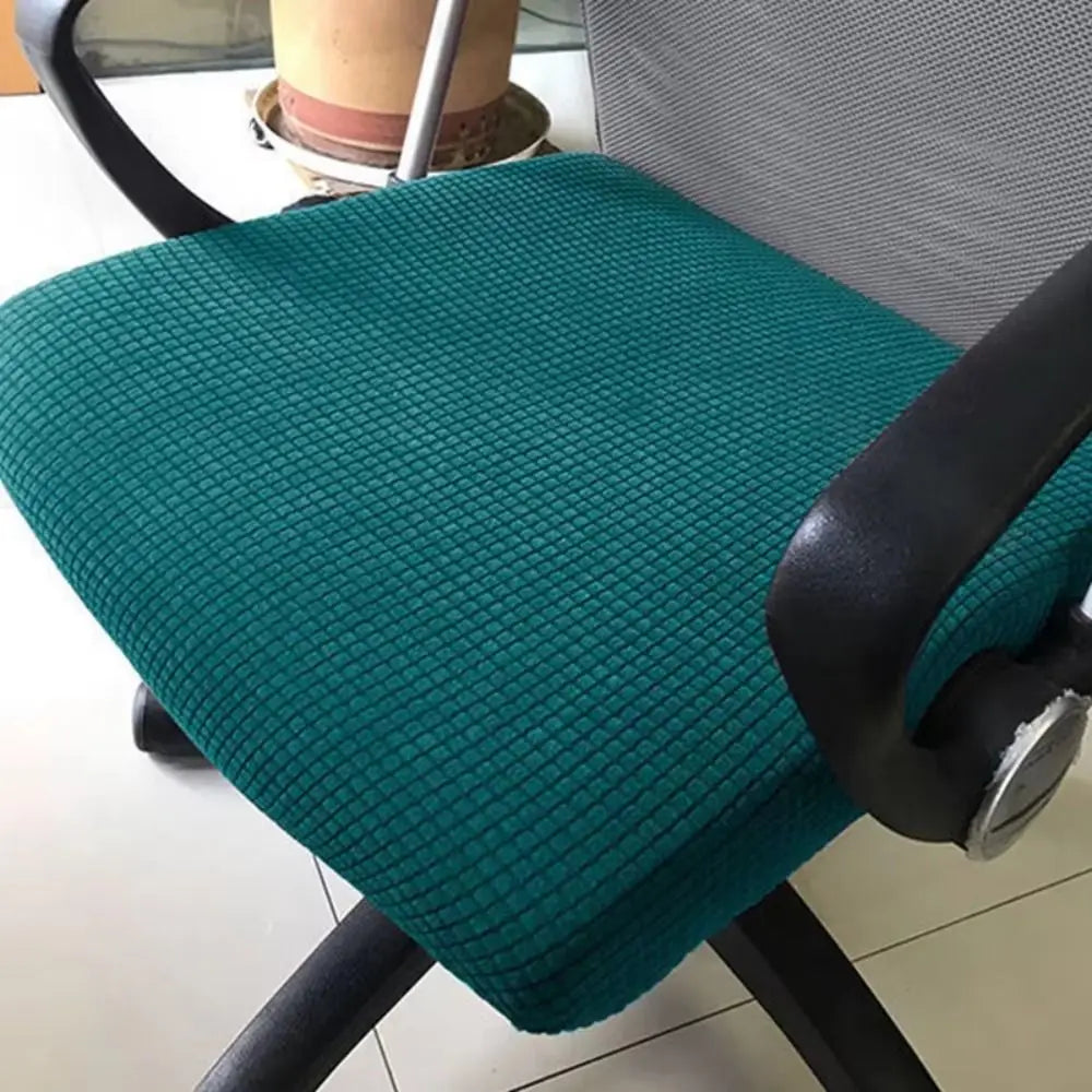 New Velvet Office Chair Seat Covers Thickened Washable Chair Dustproof Cover Removable Solid Color Chair Cover Peaceful Pleasures Health and Wellness