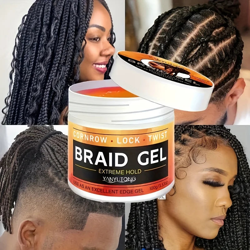 Strong Hold Braiding Gel Wax – Anti-Frizz Edge Control Pomade