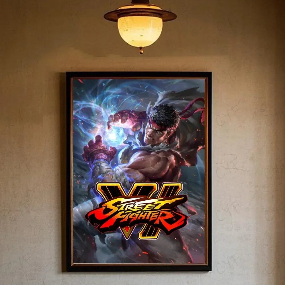 Game Street Fighter Poster Aesthetic Canvas Painting Prints Wall Art Picture for Bedroom Home Decor Peaceful Pleasures Health and Wellness z18 20x30cm Unframed