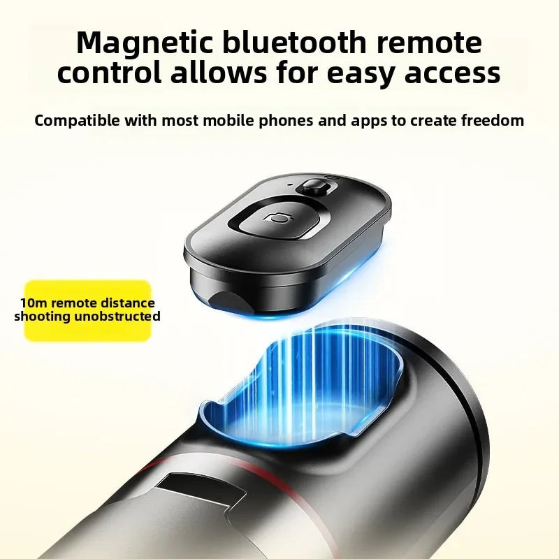360° Selfie Stick Tripod with Bluetooth Remote & Auto-Open