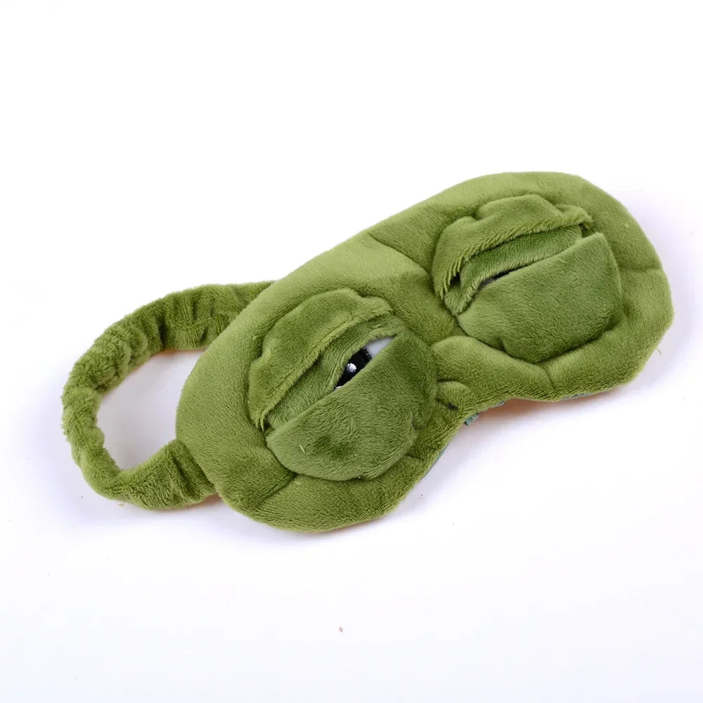 3D Frog Sleep Mask – Soft Plush Blindfold for Travel & Napping