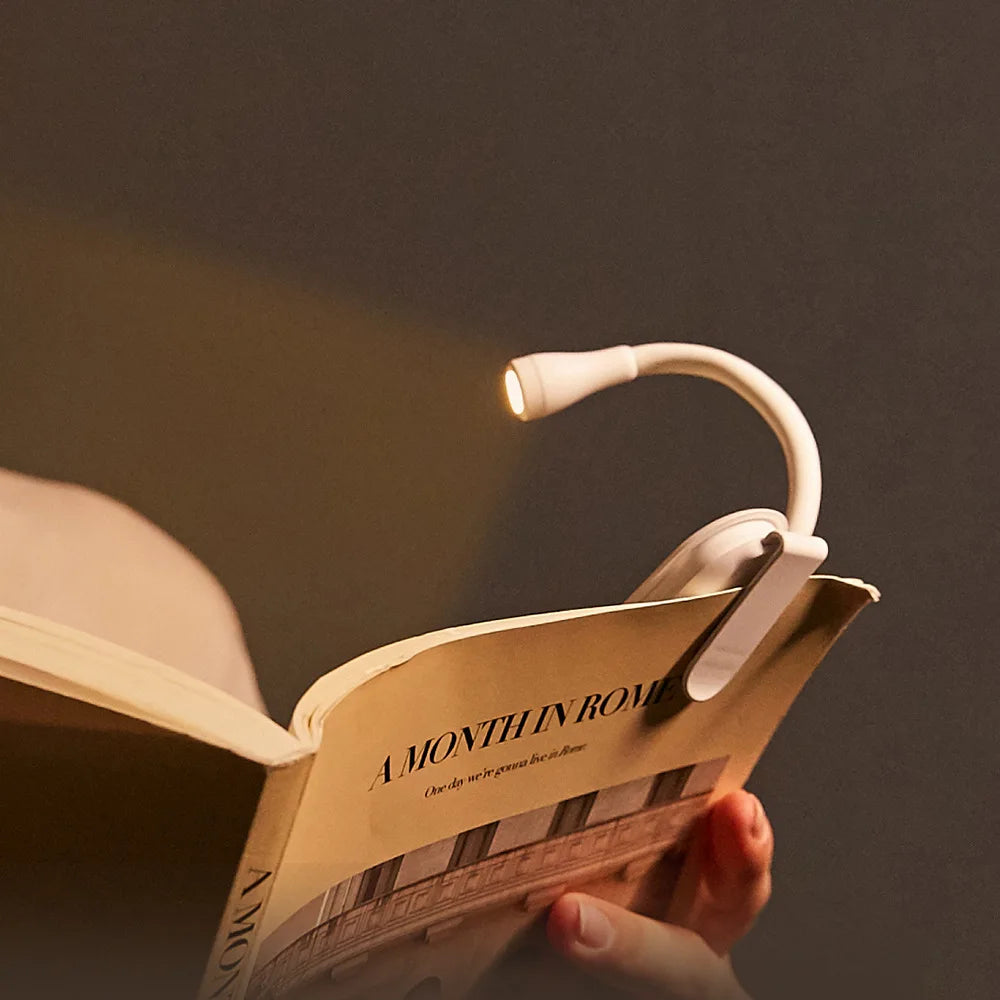 3 Color Mini LED Book Light Eye Protection Adjustable Clip 360° Flip Study Lamp Rechargeable For Travel Bedroom Reading Peaceful Pleasures Health and Wellness