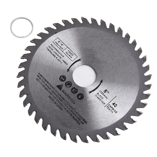 5" Carbide-Tipped Circular Saw Blade 125mm 40T 1" Bore Wood Circular Saw Blade Oasis Select Default Title