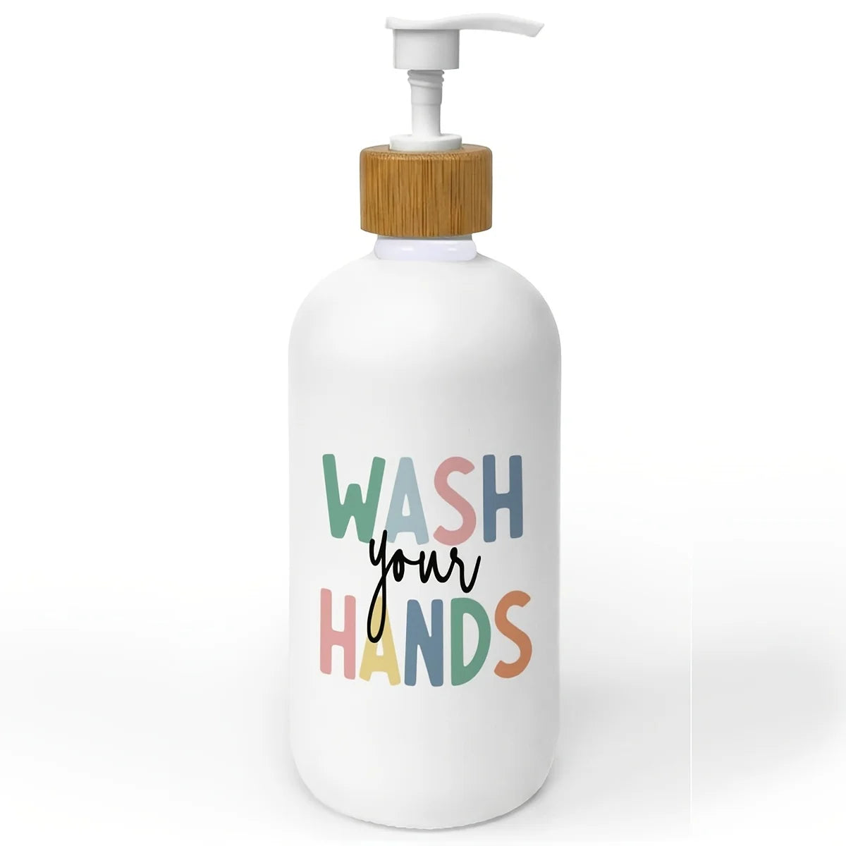 Boho Soap Dispenser with Pump – Refillable Countertop Hand Soap Pump Bottle