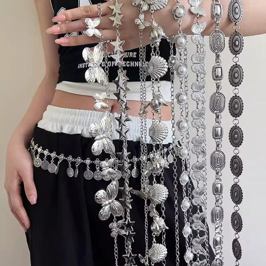 Retro Butterfly Metal Waist Chain Belt for Women | Summer Fashion Women's Waist Belt Peaceful Pleasures Health and Wellness