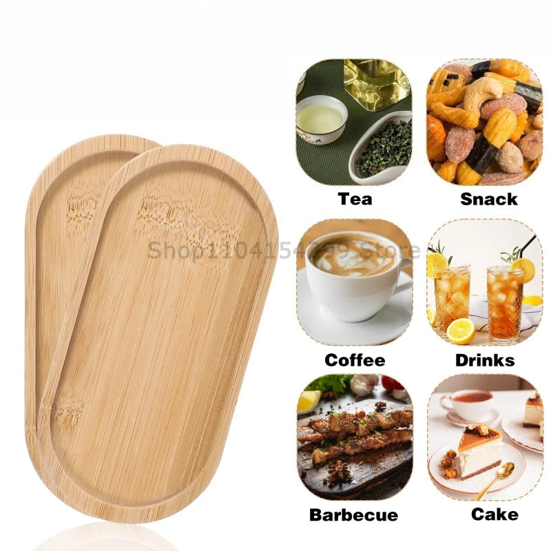 Bamboo Multi-Purpose Tray Set | Plant, Kitchen & Bathroom Use