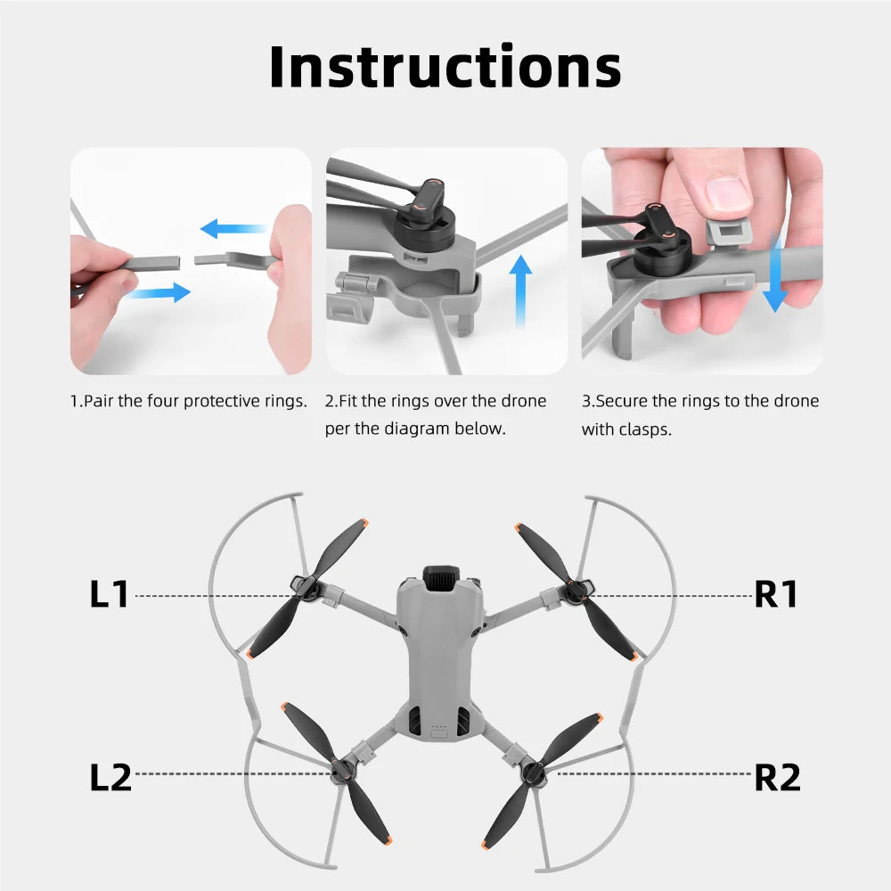 Grey ABS Protective Case For DJI MINI 5 PRO Protective Accessories Isolated Paddles Prevent Damage From Foreign Object Impacts Peaceful Pleasures Health and Wellness