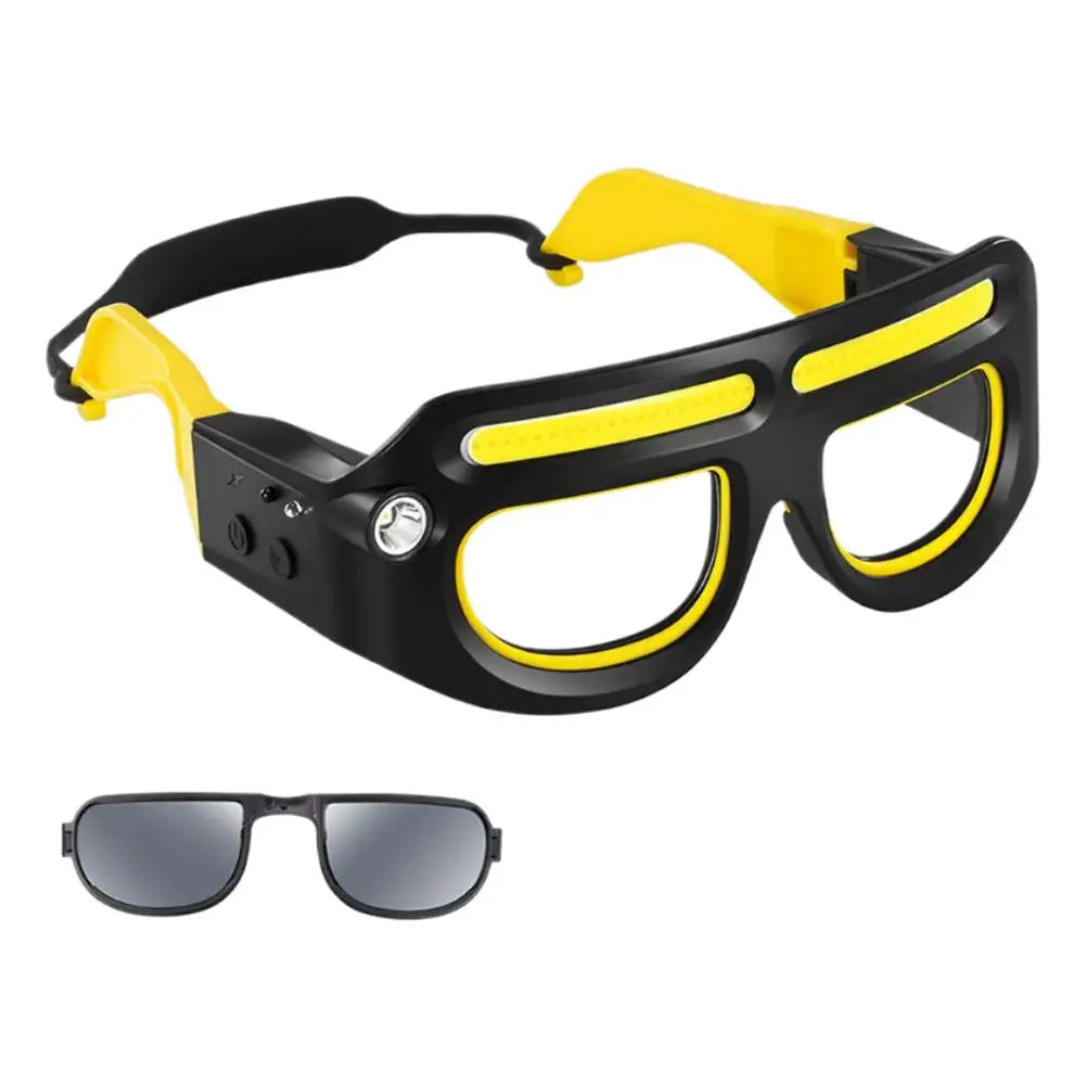 High Brightness Motion Sensor Headlamp Outdoor Cycling Running Windproof Rechargeable Long Battery Life Work Light Lighting Peaceful Pleasures Health and Wellness YELLOW
