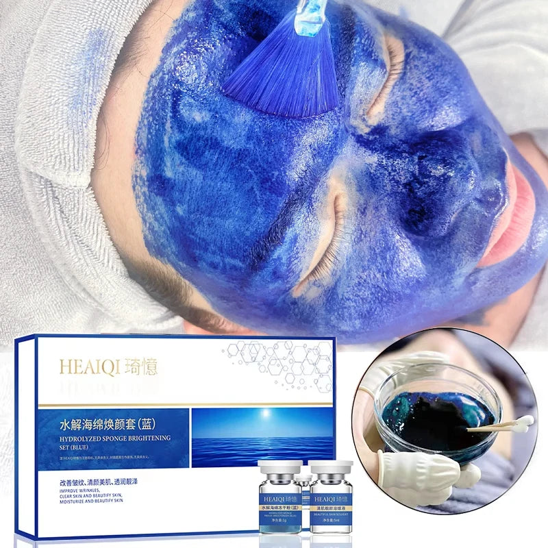 Blue Copper Peptide Sponge Spicule Collagen Skin Renewal Mask