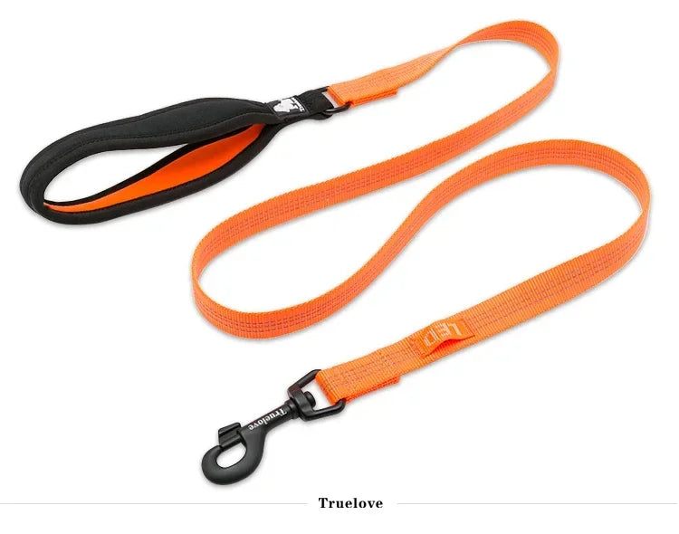Truelove Pet Nylon Reflective Leash used harness and collar For Small Big Dog and Cat All Breed Training Running Walking TLL2771 Peaceful Pleasures Health and Wellness Orange S China Mainland