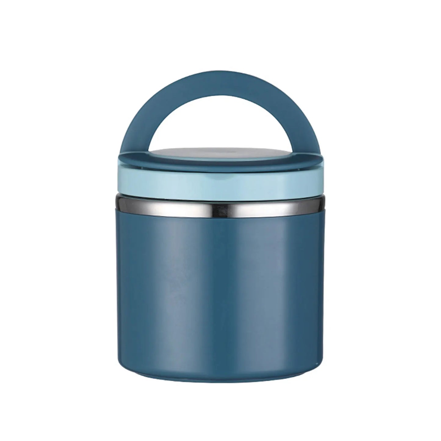 Lunch Box Food Containers Stainless Steel Large Capacity Snack Box Container For Outing Camping Traveling Peaceful Pleasures Health and Wellness Blue