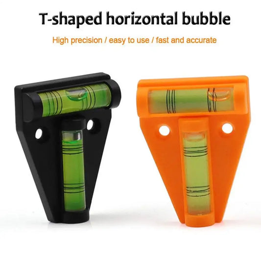 1pc Mini T Type Spirit Level Measurement Instrument Triangular Level T-type calibrator Spirit Bubble Shell Measuring Tools Peaceful Pleasures Health and Wellness Red