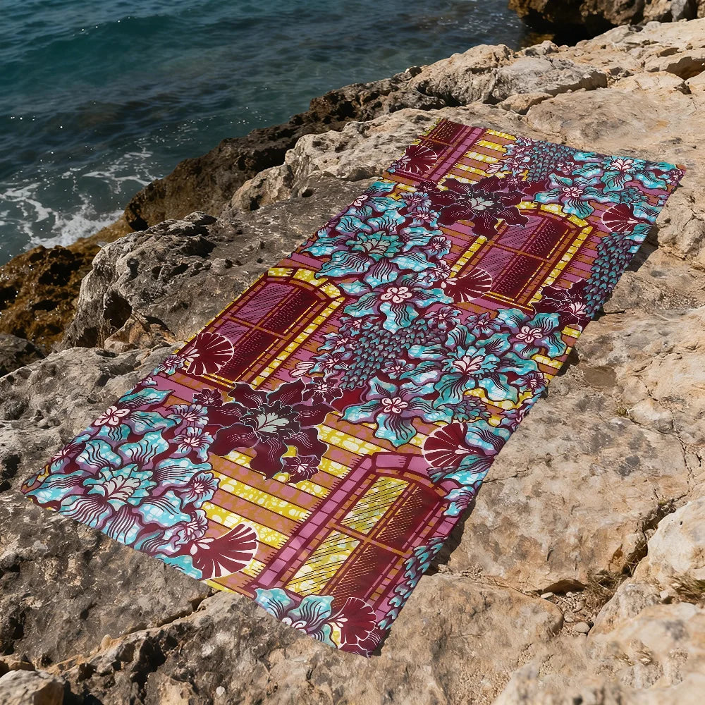 Large Quick-Dry Microfiber Beach Towel | Travel Gym Camping Microfiber Beach Towel Peaceful Pleasures Health and Wellness