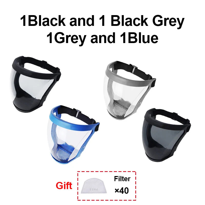 Transparent Full Face Shield – Reusable Kitchen & Work Protector