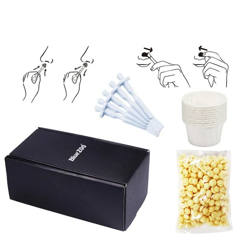Wax BeanPortable Painless Nose Wax Kit for Men & Women Nose Hair Removal Wax Set Paper-Free Nose Hair Beans Cleaning Kit Peaceful Pleasures Health and Wellness