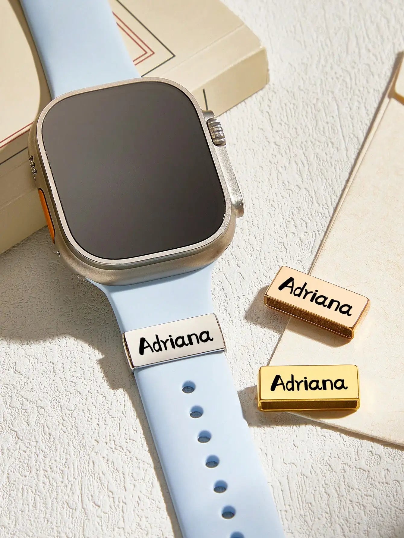 Custom Watch Band Charm Personalized Text Watch Charm Smart Watch Strap Decoration Jewelry Gift for Valentines Mothers Day Peaceful Pleasures Health and Wellness