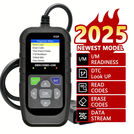 Car OBD2 scanner diagnostic tool code reader, car voltage tester engine fault code scanner, EOBD+CAN charging tester diagnostic Peaceful Pleasures Health and Wellness black