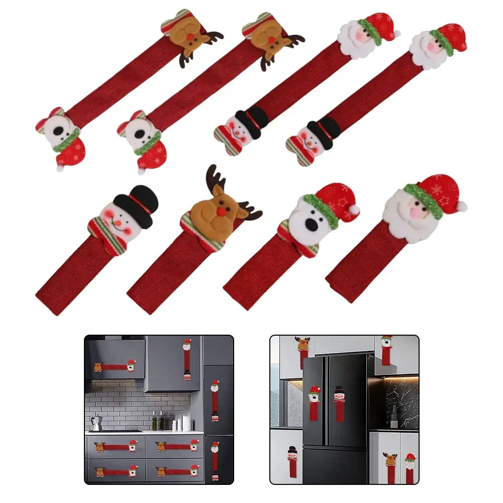 Christmas Door Handle Covers – Santa & Snowman Set of 4