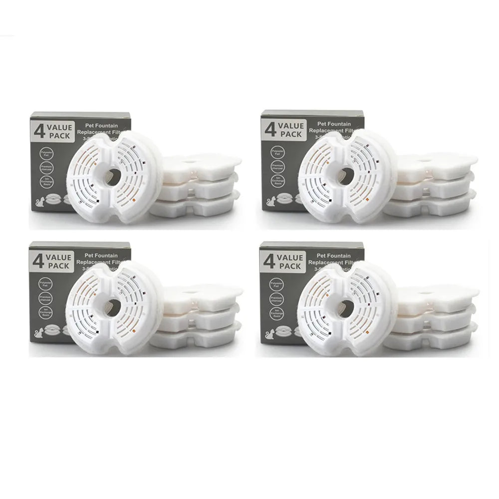 Activated Carbon Pet Fountain Filters – 4 to 32 Pack