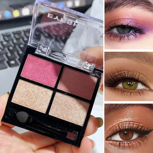 Fit Colors 4-Shade Pearlescent Matte Eyeshadow Palette | Shimmer Eyeshadow Palette Oasis Select