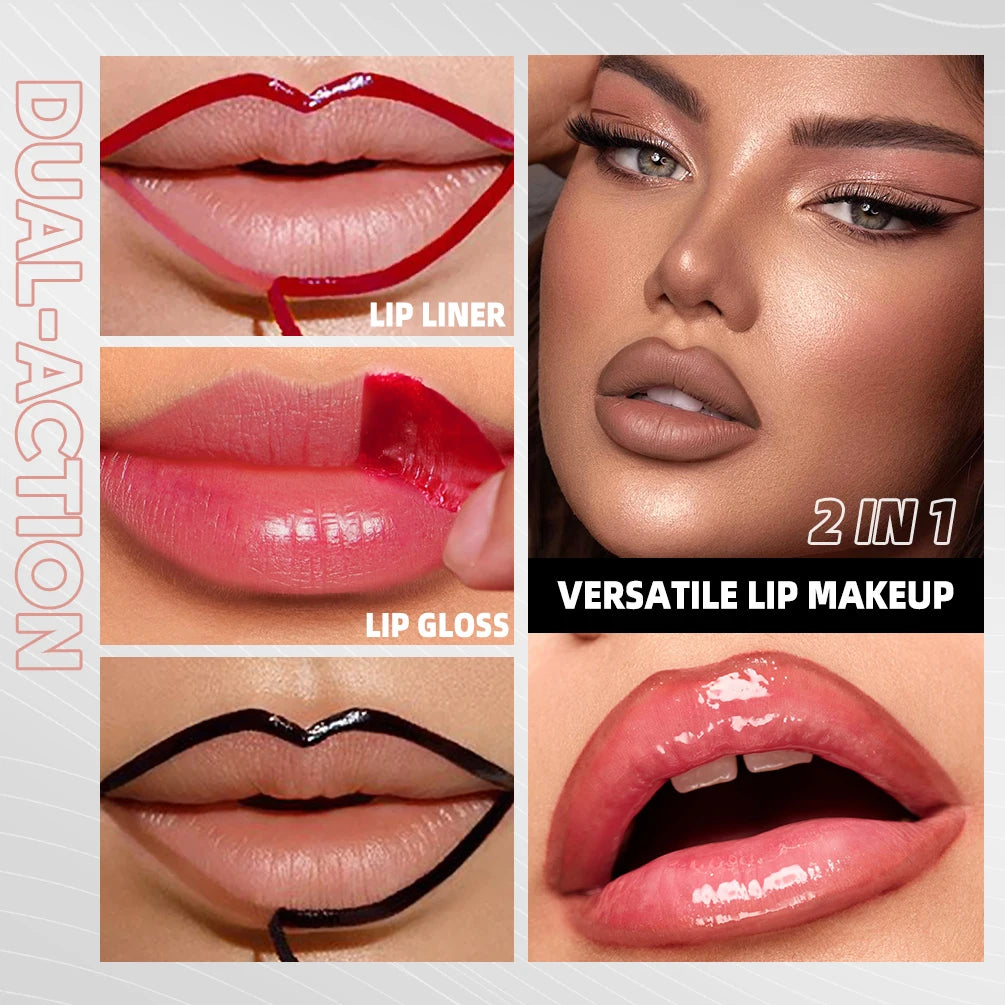 QIBEST Highly Pigmented Lip Liner Tattoo Matte Peel Off Enhance Lip Liner Lasting Lip Stain Waterproof Transfer-proof Lipgloss Peaceful Pleasures Health and Wellness