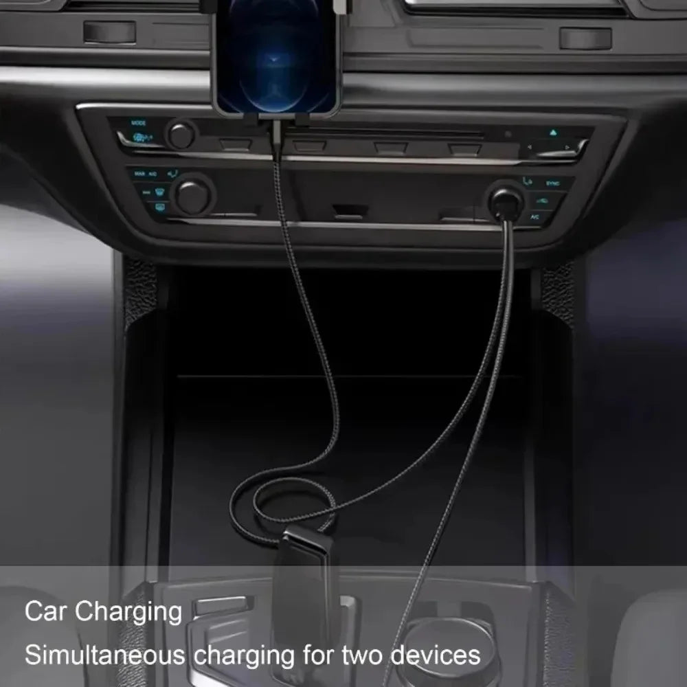 5A 2-in-1 Fast Charging Cable USB to Type-C & Micro USB 1.2m