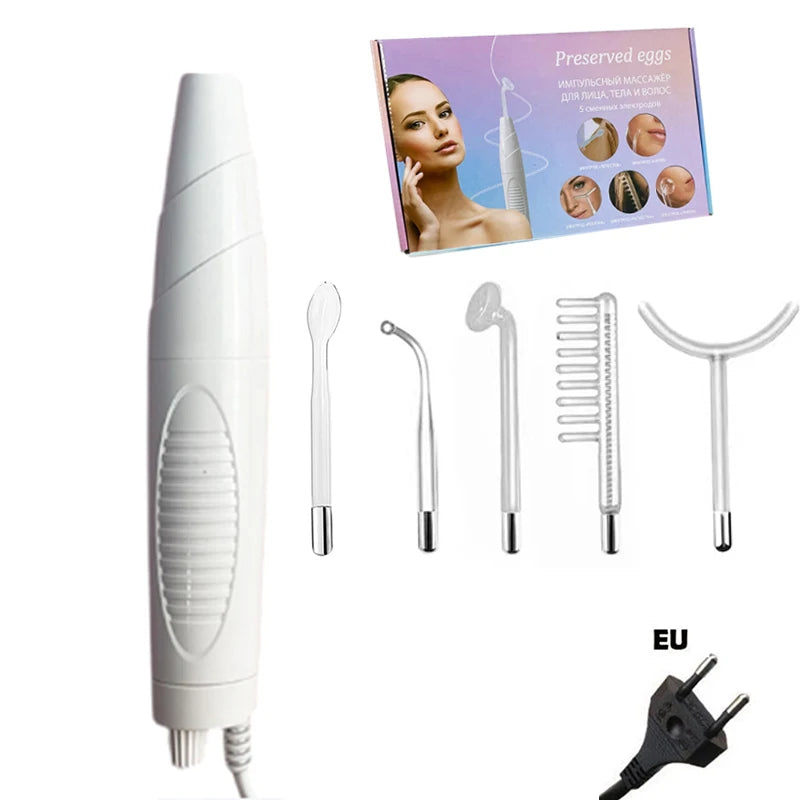 Hot Selling 30W High Frequency Facial Treatment Machine Unleashing the Power of 7-Tube Enhanced Derma Wand Electrotherapy Peaceful Pleasures Health and Wellness EU