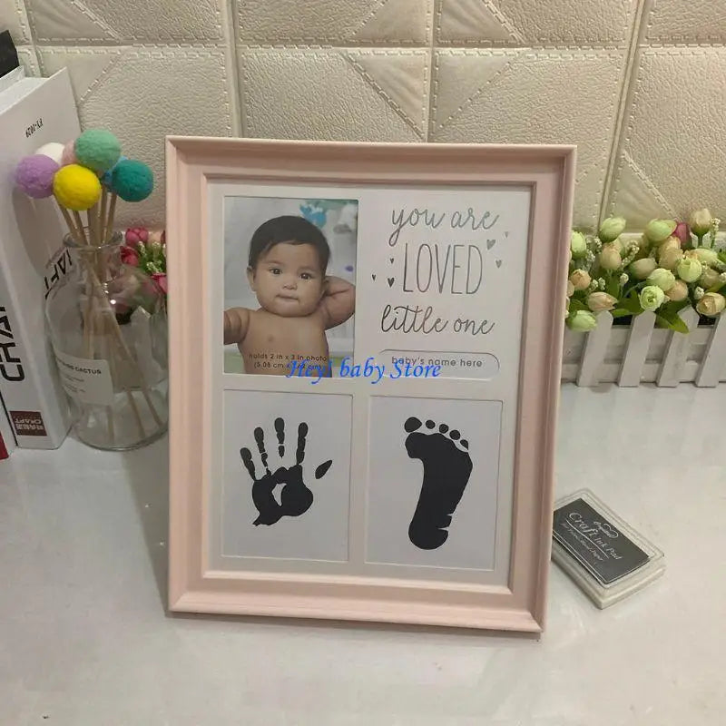 Baby Handprint Footprint Photo Frame | Newborn Keepsake