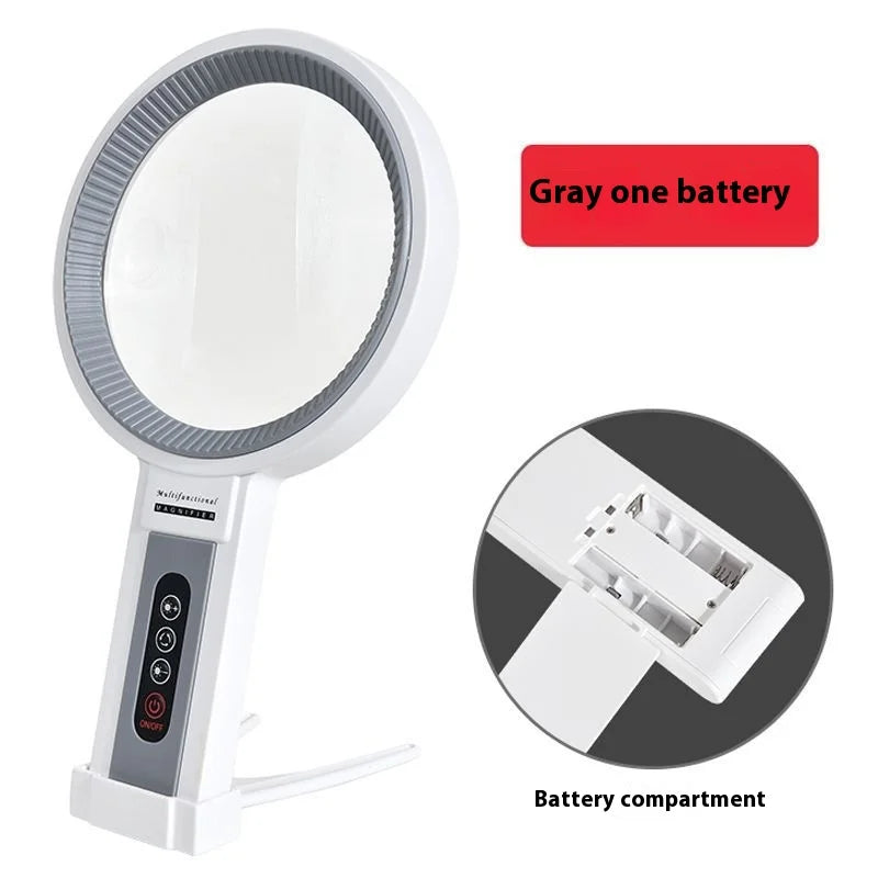 Handheld Charging 34 Led Heating and Cooling Lights with Adjustable Brightness 135Mm Desktop Magnifying Glass for Reading Peaceful Pleasures Health and Wellness 3