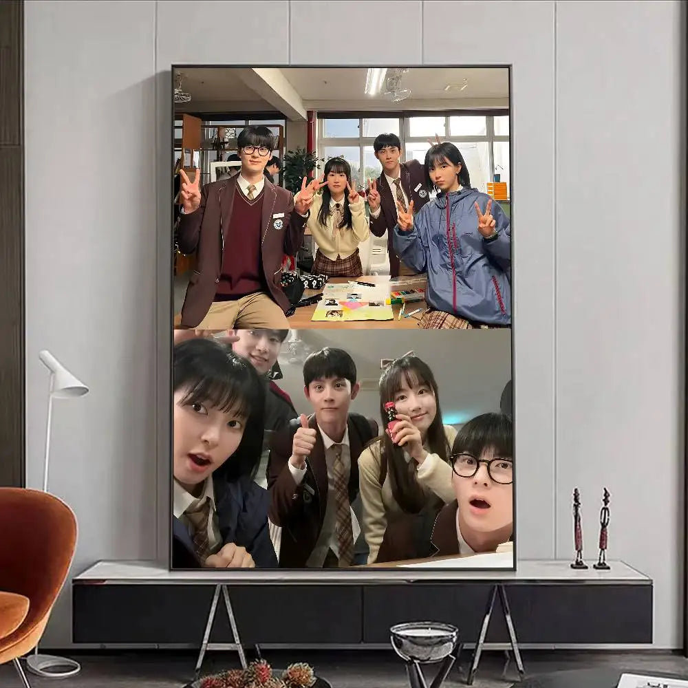 Hot Kdrama S-Study group Poster HD art poster for home living room bar office decoration sticky waterproof Peaceful Pleasures Health and Wellness