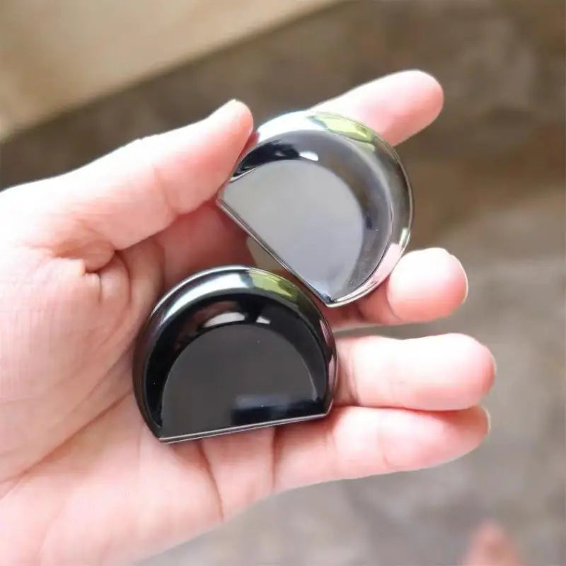 Moon-Shaped Zinc Alloy Balm Tin | Slide Lid Travel Container