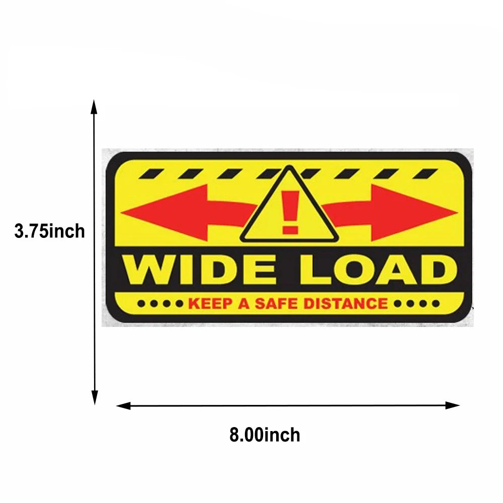 2pcs 8x3.75 inches Wide Load sticker decal truck vehicle caution warning safety label Peaceful Pleasures Health and Wellness