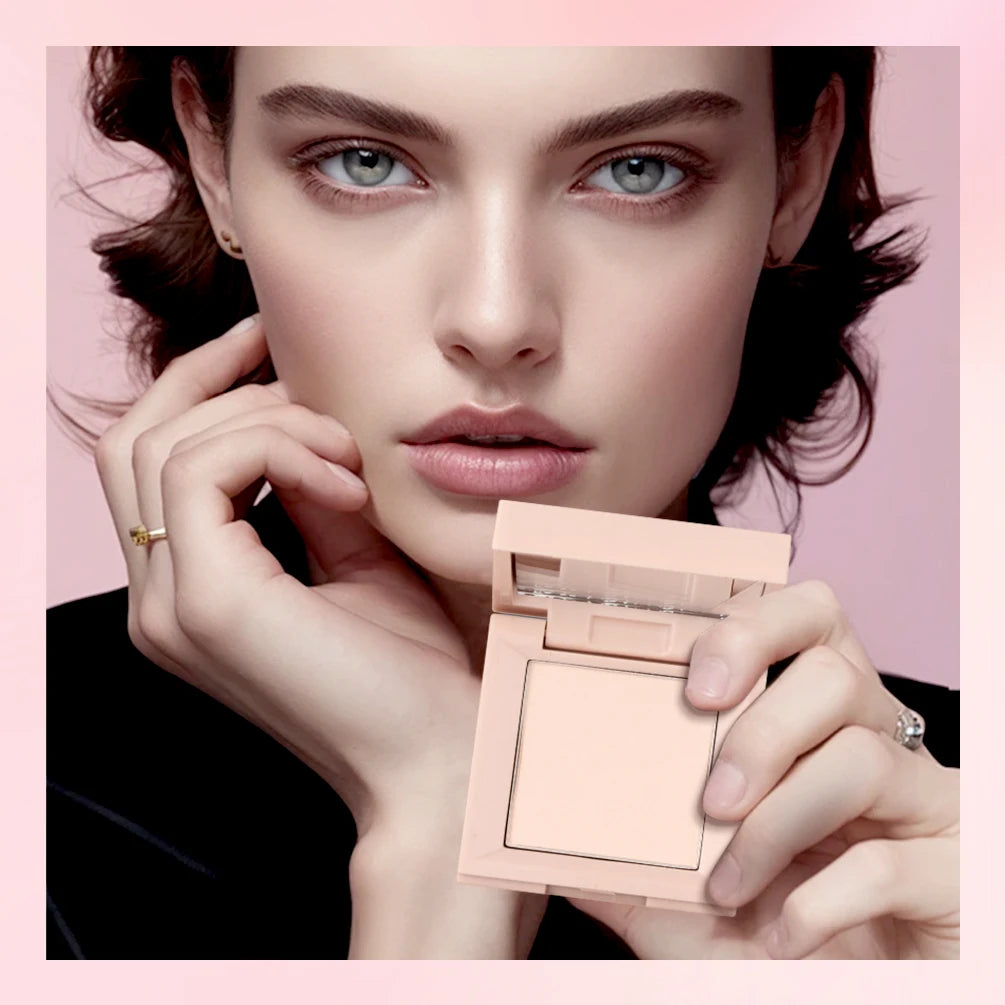 QIBEST 3 Colors In 1 Case Highlighter Contouring Blush Palette Matte Pearlescent Eyeshadow Palette Brightening Skin Cosmetics Peaceful Pleasures Health and Wellness