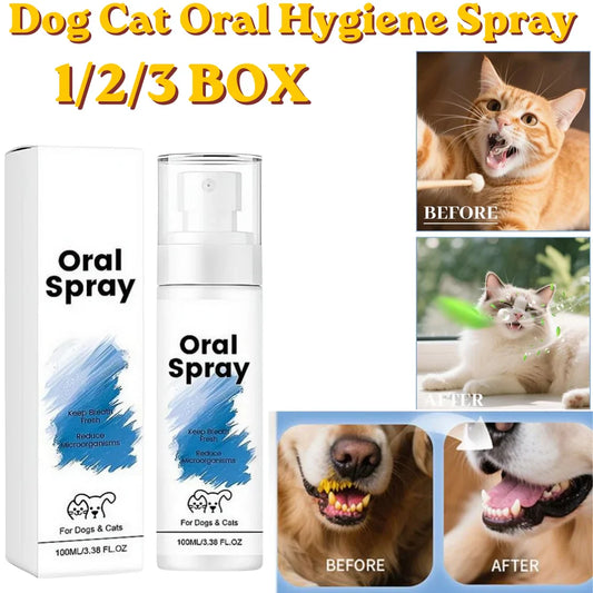 Pet Breath Spray for Dogs & Cats | Fresh Oral Hygiene 100ml Pet Dental Spray Oasis Select