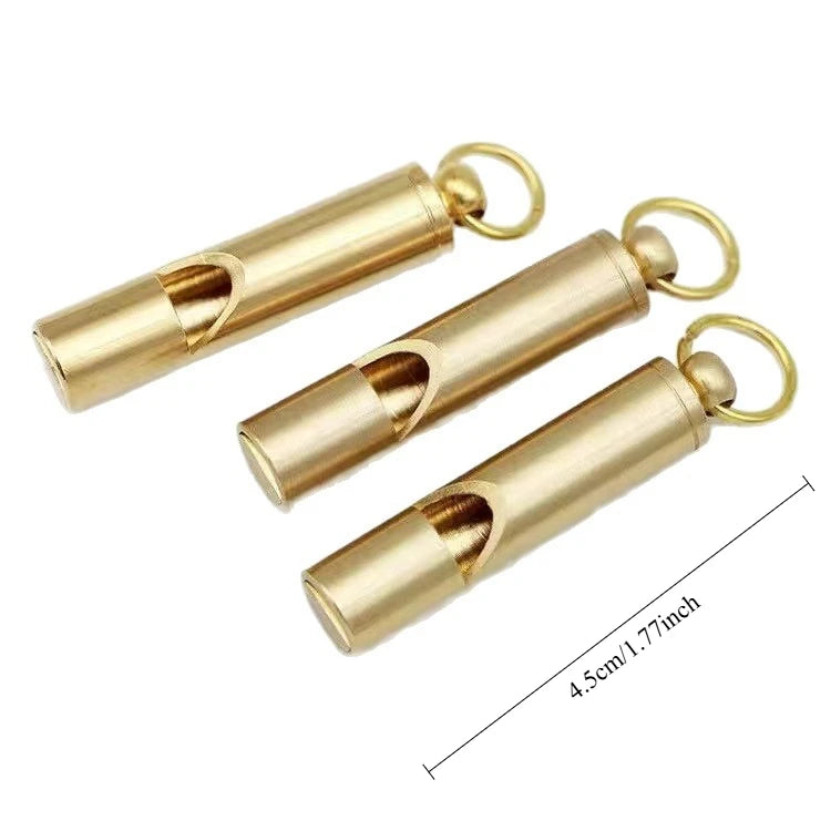 Brass High Decibel Whistle – Hiking, Camping & Emergency