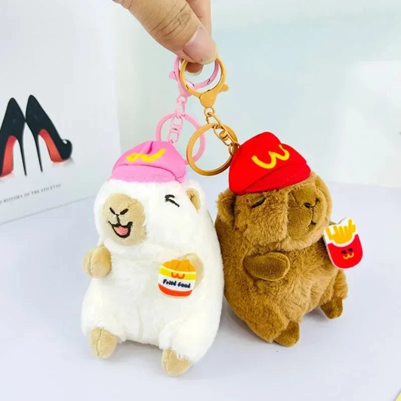 Cute Capybara Puffer Fish Plush Keychain | Bag Charm Gift