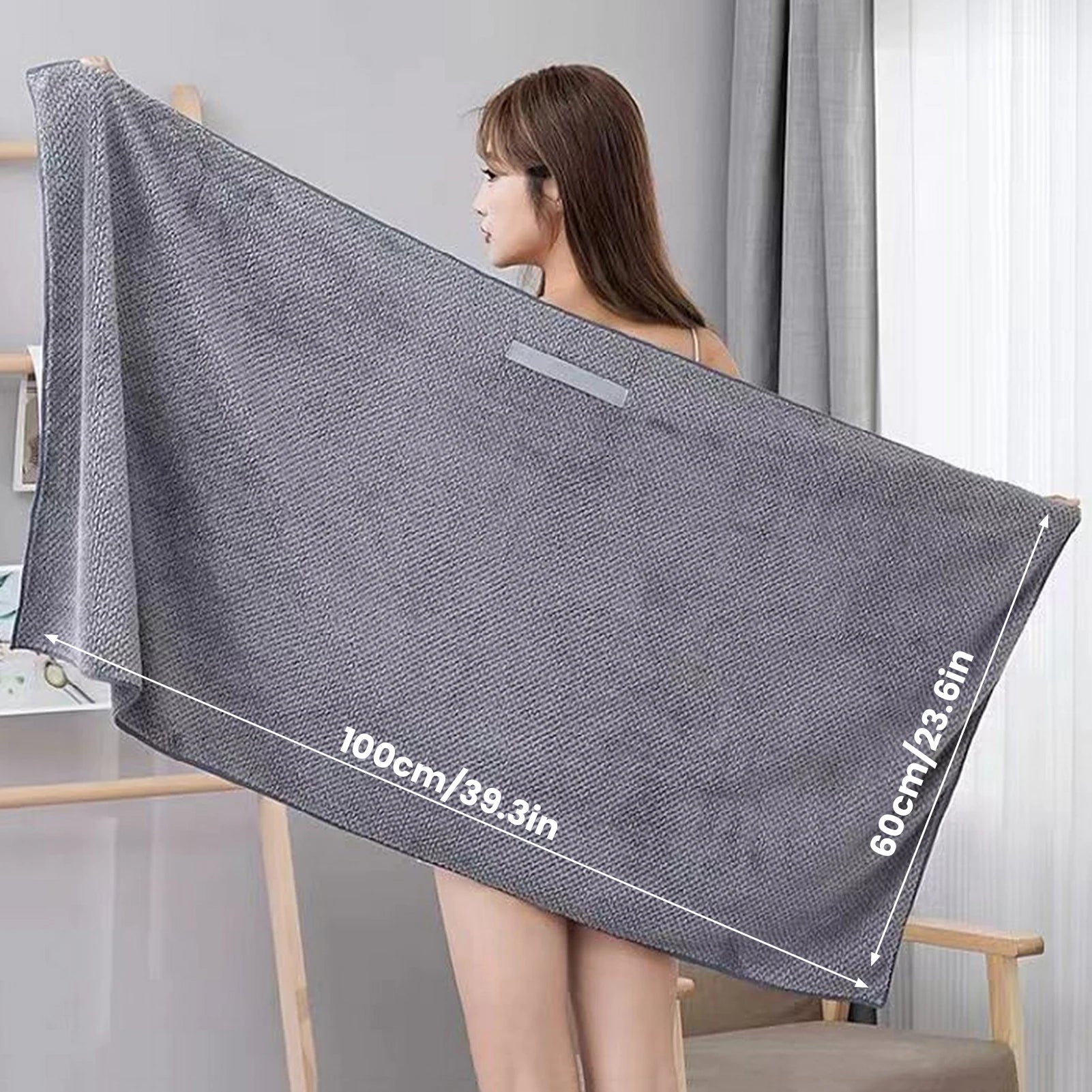 Large Microfiber Hair Towels Ultra Soft Hair Towel Wrap with Elastic Loop for Curly Hair Long & Short Hair Peaceful Pleasures Health and Wellness