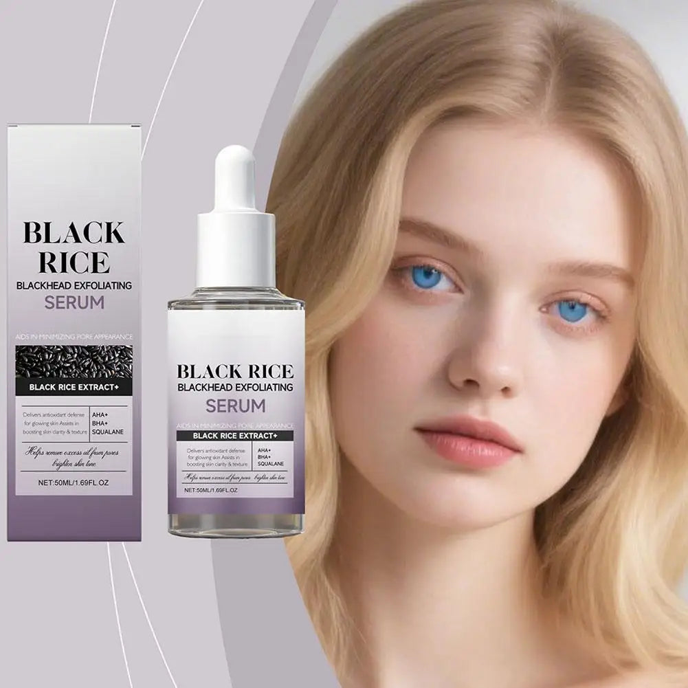 Black Rice Exfoliating Serum | AHA/BHA + Squalane, 50ml