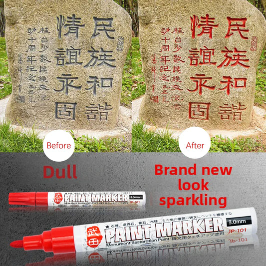 Waterproof Paint Marker Pen – Stone, Rock & Monument 12 Colors Paint Marker Set Oasis Select